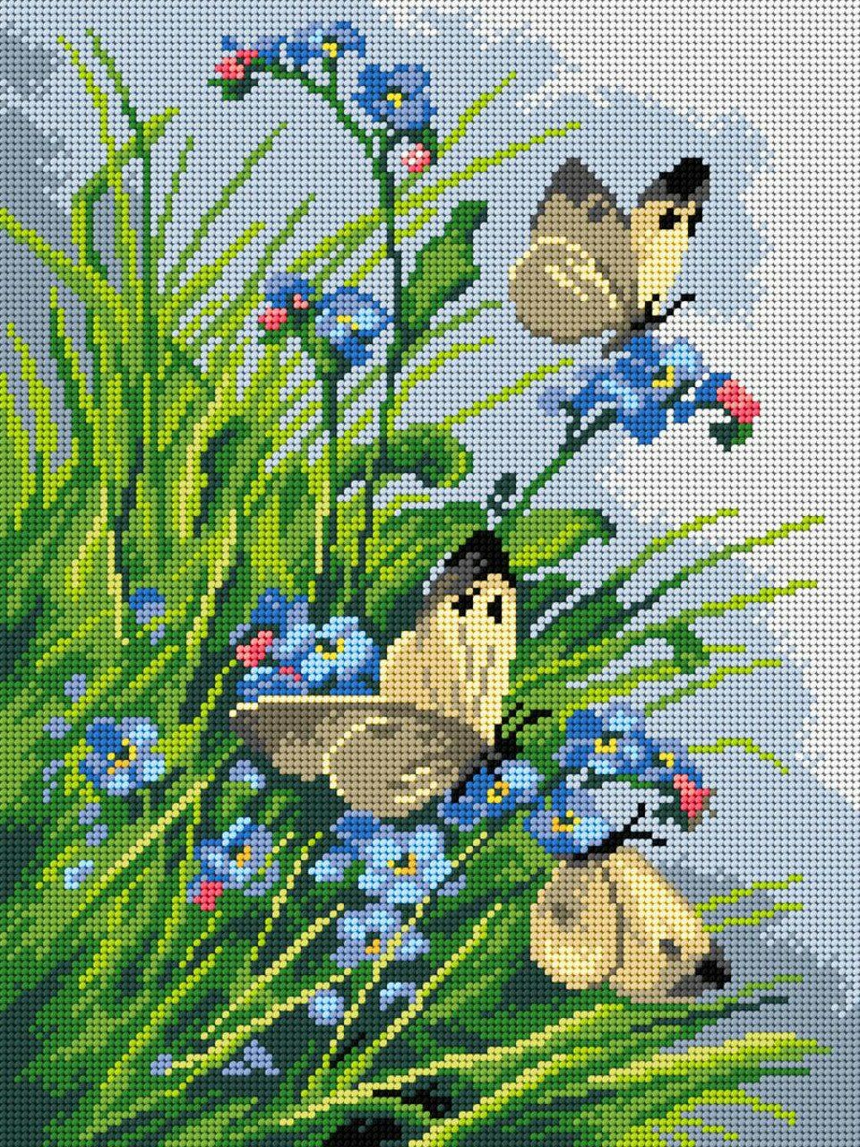 Gobelin canvas for halfstitch without yarn after Catherine Klein – Butterflies 3378J  |   Needlepoint Needlepoint Needlepoint