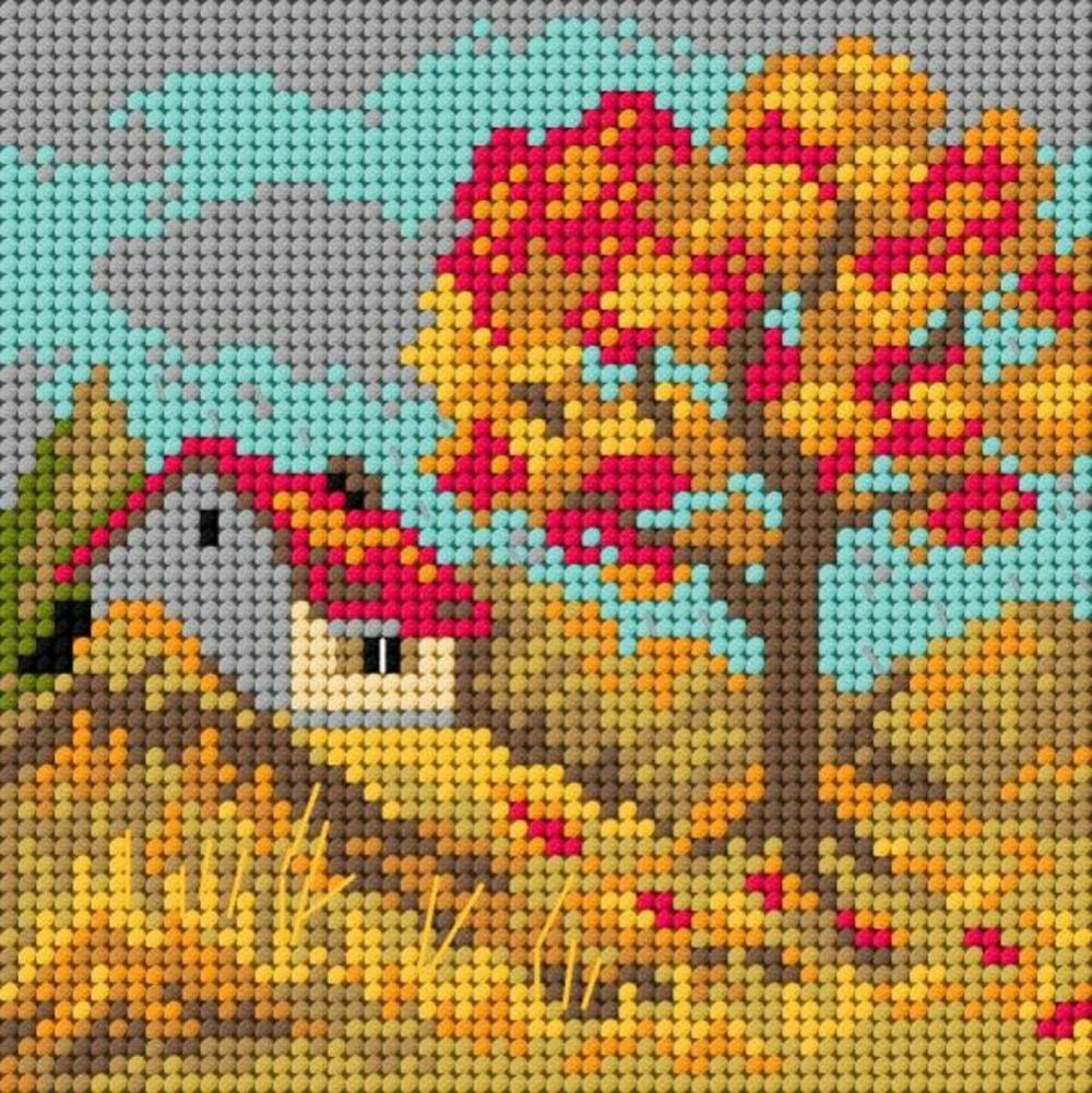 Needlepoint canvas for halfstitch without yarn Four Seasons – Autumn 2843D – Printed Tapestry Canvas  |   Needlepoint Needlepoint Needlepoint