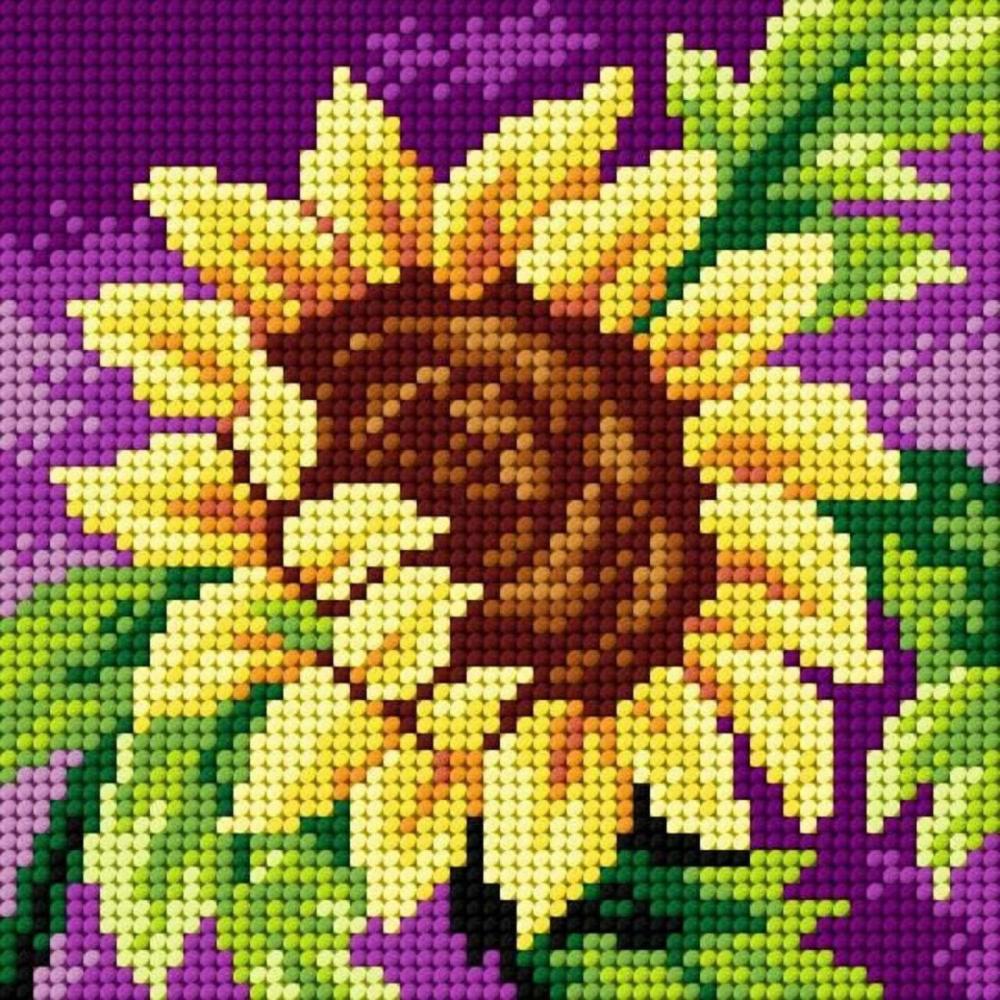 Needlepoint Canvas For Halfstitch Without Yarn Sunflower – Printed Tapestry Canvas  |   Needlepoint Needlepoint Needlepoint